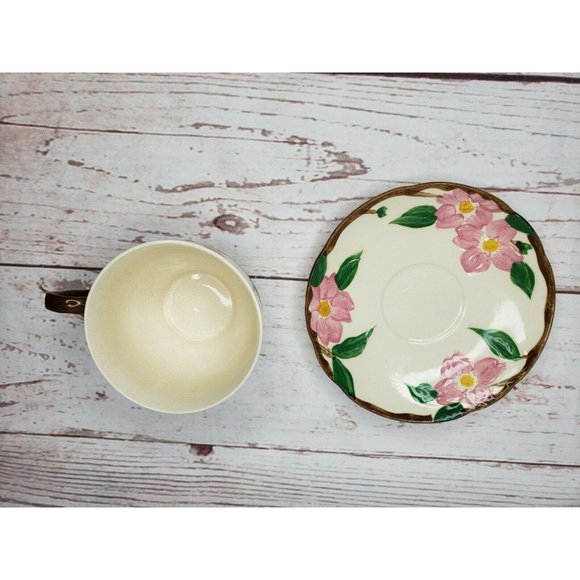 Rare Hand Painted El Rancho Floral Design Tea Cup And Saucer - Picture 2 of 7